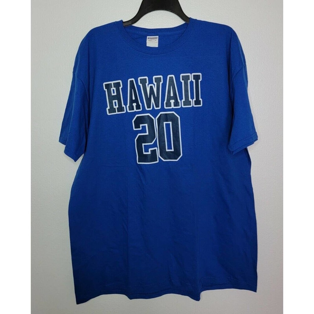 Hawaii #20 Football Jersey T-Shirt Tourist Swap Meet Aloha Stadium Sz Mens XL HI